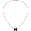 Hermès Mini Pop H Black Enamel Pendant Necklace
